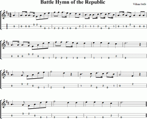 Battle Hymn Of The Republic dulcimer tab