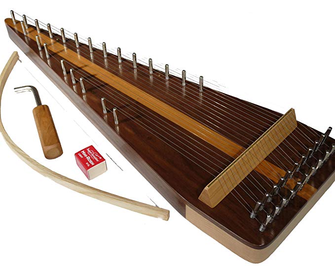 Best psalteries: Zither Heaven Black Walnut Bowed Psaltery w/22 Strings made in the USA